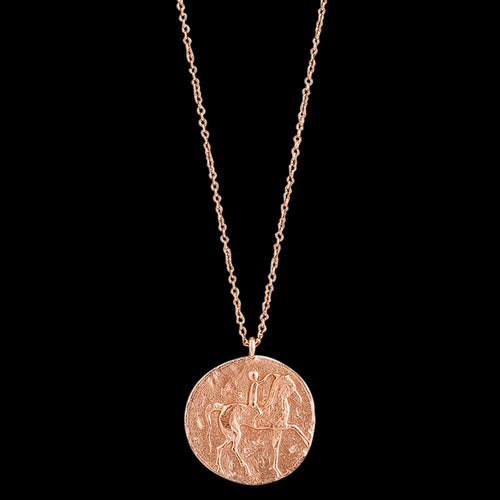 ANIA HAIE COINS ROSE GOLD ROMAN RIDER 61-66CM NECKLACE