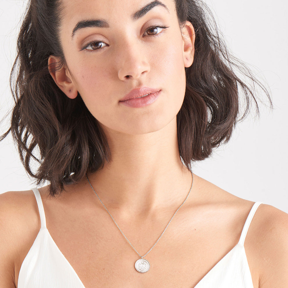 ANIA HAIE COINS SILVER VERGINIA SUN 45-50CM NECKLACE - MODEL VIEW