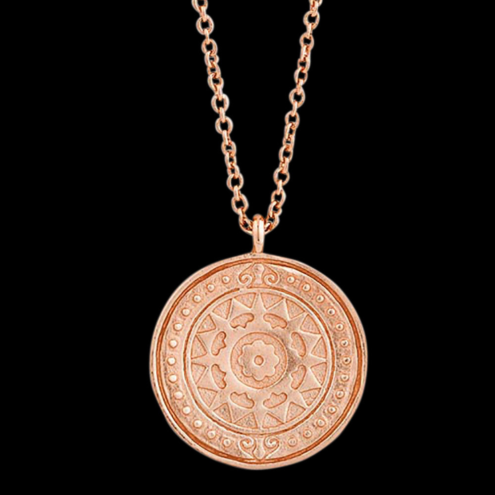 ANIA HAIE COINS ROSE GOLD VERGINIA SUN 45-50CM NECKLACE - CLOSE-UP