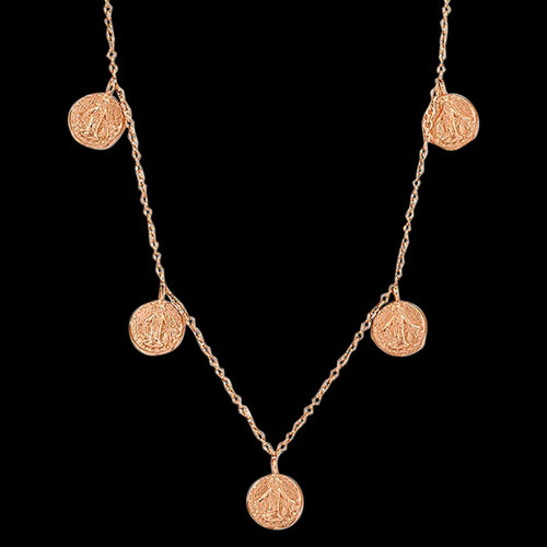 ANIA HAIE COINS ROSE GOLD DEUS 33-38CM NECKLACE