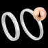 ANIA HAIE OUT OF THIS WORLD SILVER & ROSE GOLD ORBIT DOUBLE RING SET