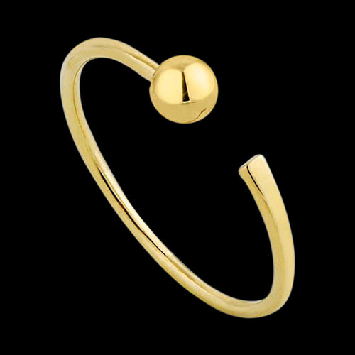 ANIA HAIE OUT OF THIS WORLD GOLD ORBIT FLAT ADJUSTABLE RING