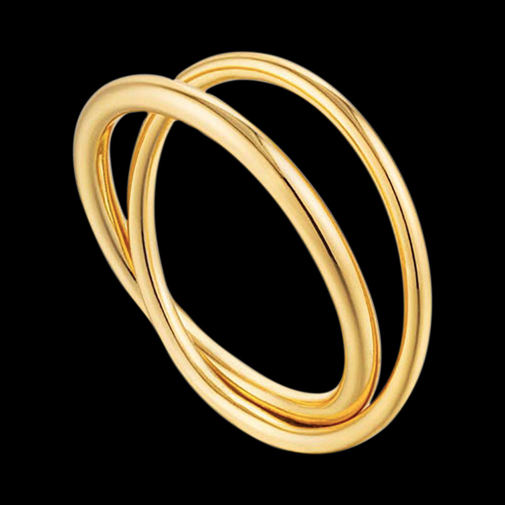ANIA HAIE MINIMALISM GOLD MODERN DOUBLE WRAP RING