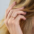 ANIA HAIE MINIMALISM GOLD MODERN CURVE RING - MODEL VIEW 2