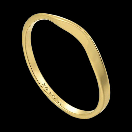 ANIA HAIE MINIMALISM GOLD MODERN CURVE RING