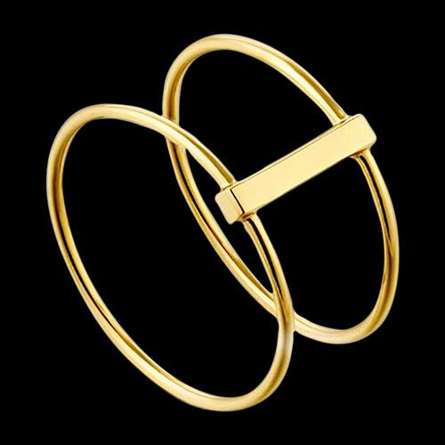 ANIA HAIE MINIMALISM GOLD MODERN DOUBLE RING