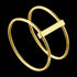 ANIA HAIE MINIMALISM GOLD MODERN DOUBLE RING