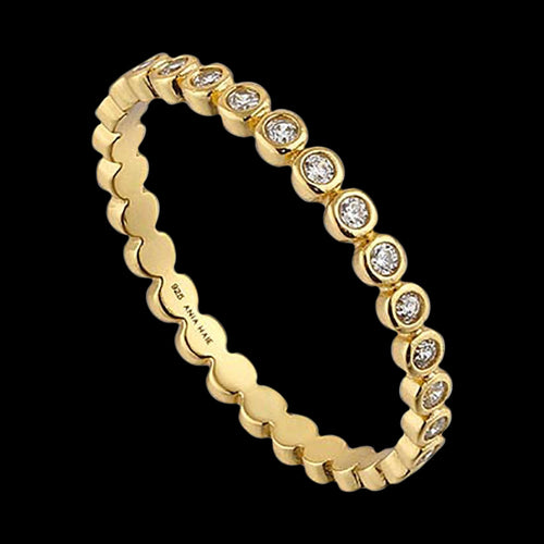 ANIA HAIE TOUCH OF SPARKLE GOLD SHIMMER HALF ETERNITY RING