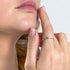 ANIA HAIE TOUCH OF SPARKLE SILVER SHIMMER DOUBLE RING - MODEL VIEW