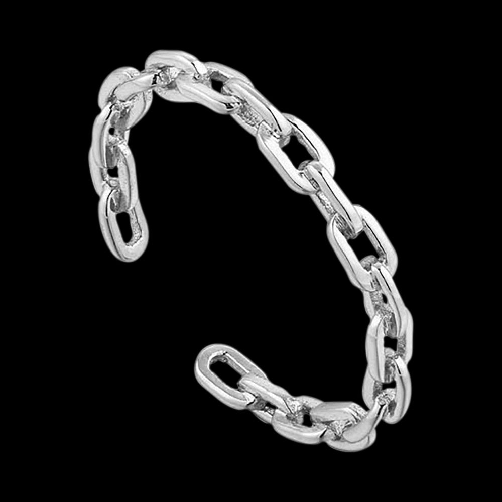 ANIA HAIE LINKS SILVER CHAIN ADJUSTABLE RING