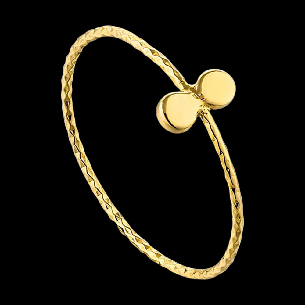 ANIA HAIE TEXTURE MIX GOLD DOUBLE DISC RING