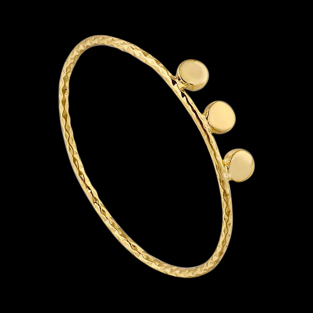 ANIA HAIE TEXTURE MIX GOLD TRIPLE DISC RING