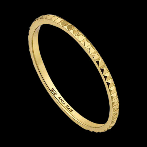 ANIA HAIE TEXTURE GOLD MIX BAND RING