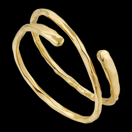 ANIA HAIE TEXTURE MIX GOLD RIPPLE ADJUSTABLE RING