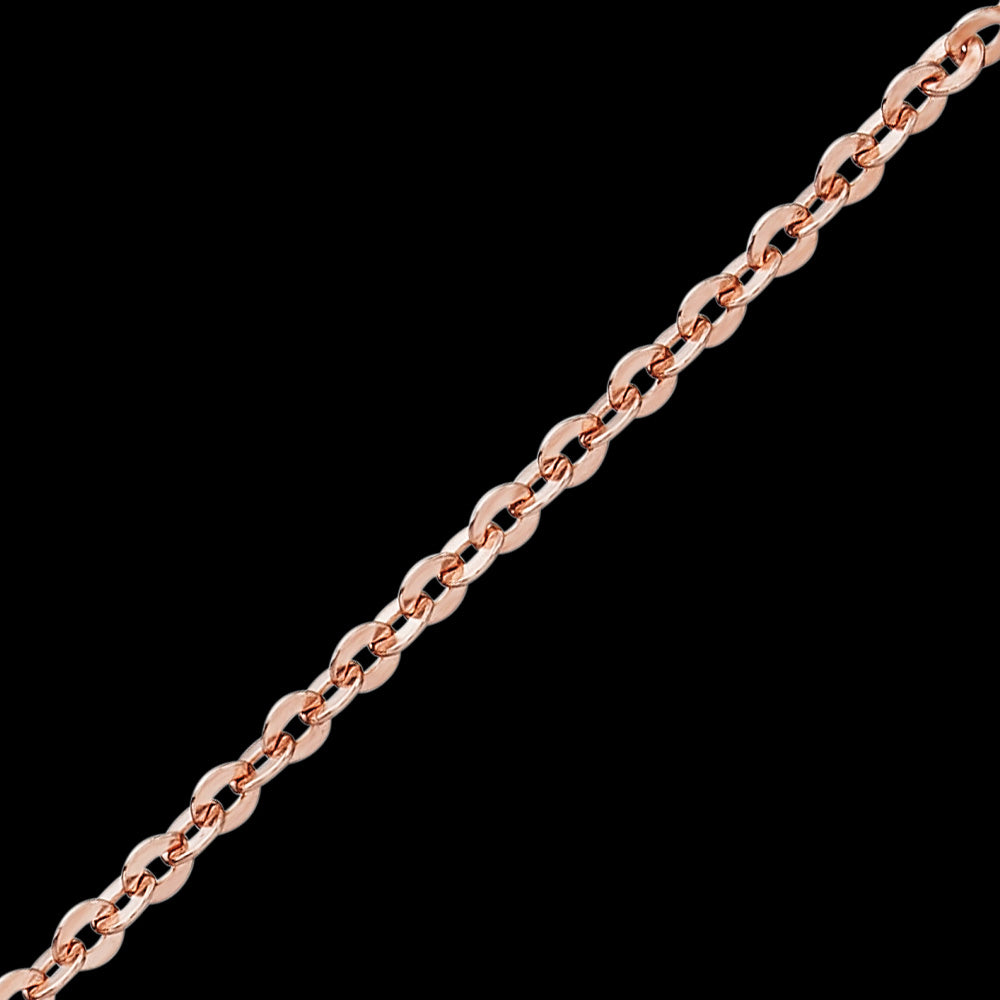 ENGELSRUFER 1.9MM ROSE GOLD BRILLO CUT CHAIN NECKLACE - CHAIN CLOSE-UP