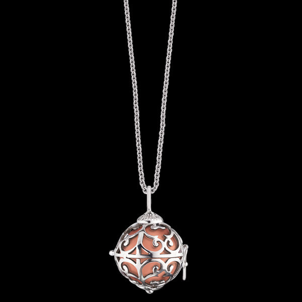 ENGELSRUFER SILVER ROSE GOLD SOUNDBALL EXTRA SMALL NECKLACE