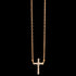 ELLANI STERLING SILVER ROSE GOLD MINI PAVE CROSS NECKLACE