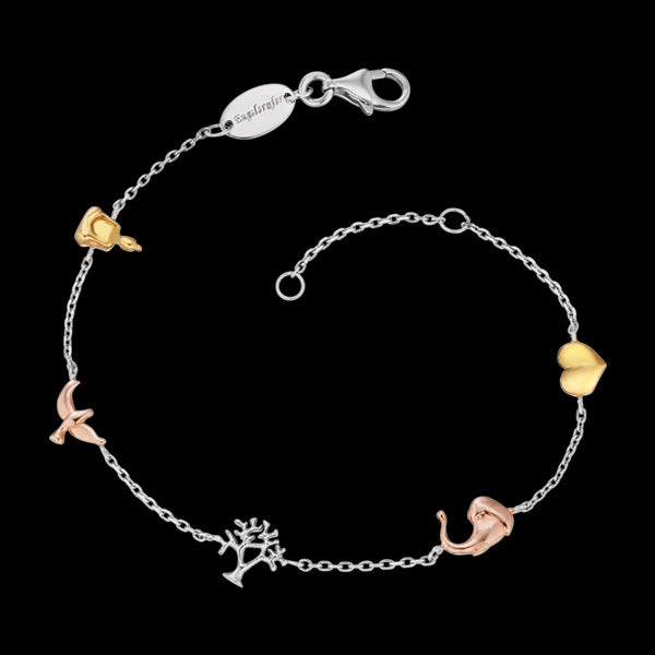 ENGELSRUFER TRICOLOUR TREE OF LIFE SYMBOLS BRACELET