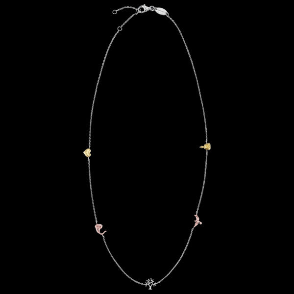 ENGELSRUFER TRICOLOUR TREE OF LIFE SYMBOLS NECKLACE