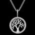 ENGELSRUFER SILVER CIRCLE TREE OF LIFE CZ NECKLACE - CLOSE-UP