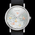ENGELSRUFER TREE OF LIFE DIAL SILVER LEATHER WATCH - DIAL CLOSE-UP