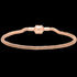 BERING ARCTIC SYMPHONY ROSE GOLD STAINLESS STEEL BEAD STARTER BRACELET