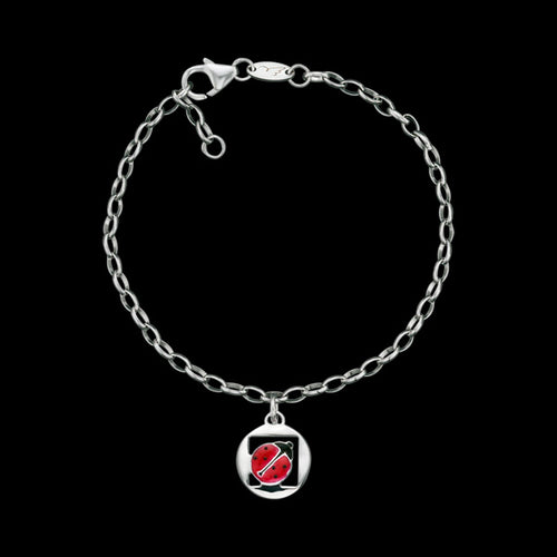 HERZENGEL CHILDREN'S SILVER LUCKY LADYBUG BRACELET