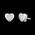 HERZENGEL CHILDREN'S SILVER HEART PAVE CZ STUD EARRINGS