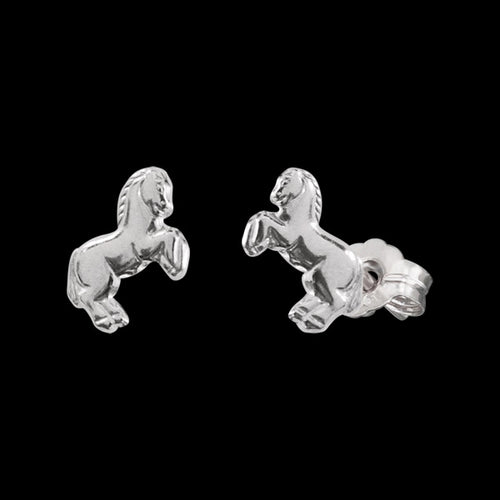 HERZENGEL CHILDREN'S SILVER HORSE STUD EARRINGS