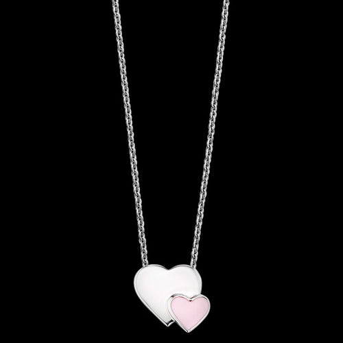 HERZENGEL CHILDREN'S SILVER TWO HEARTS NECKLACE