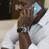 TW STEEL SIMEON PANDA BLACK DIAL 48MM VOLANTE LEATHER LIMITED EDITION WATCH TW985 - WRIST VIEW
