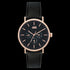 JAG MEN'S COOPER ROSE GOLD & BLACK LEATHER WATCH