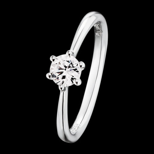 ENGELSRUFER SILVER SHINY SOLITAIRE CZ RING