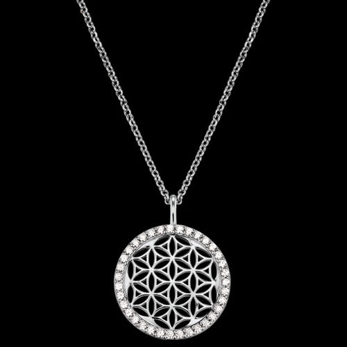 ENGELSRUFER SILVER FLOWER OF LIFE CZ NECKLACE