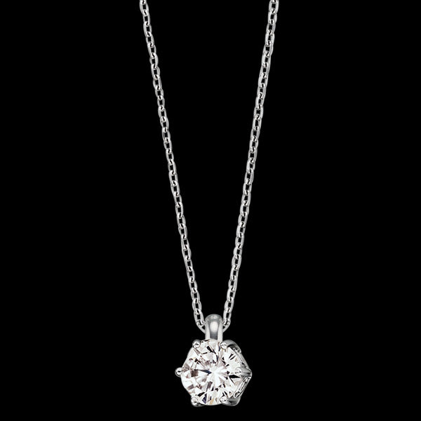 ENGELSRUFER SILVER SHINY SOLITAIRE CZ NECKLACE