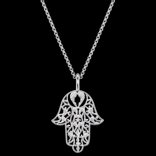 ENGELSRUFER SILVER LITTLE HAND OF FATIMA NECKLACE