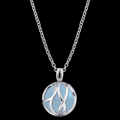 ENGELSRUFER SILVER LITTLE PARADISE AQUAMARINE NECKLACE