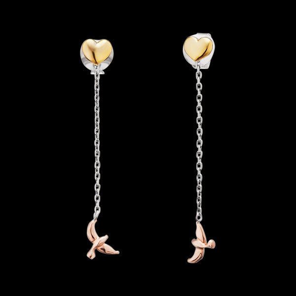 ENGELSRUFER TRICOLOUR TREE OF LIFE DROP SYMBOLS EARRINGS