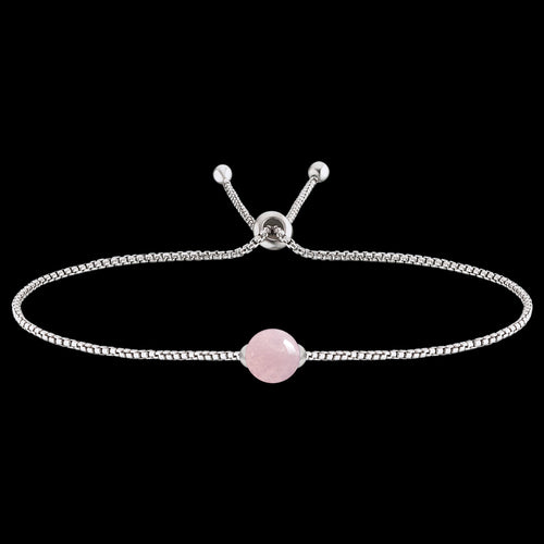 ROSE QUARTZ STERLING SILVER BRACELET | ENGELSRUFER AUSTRALIA