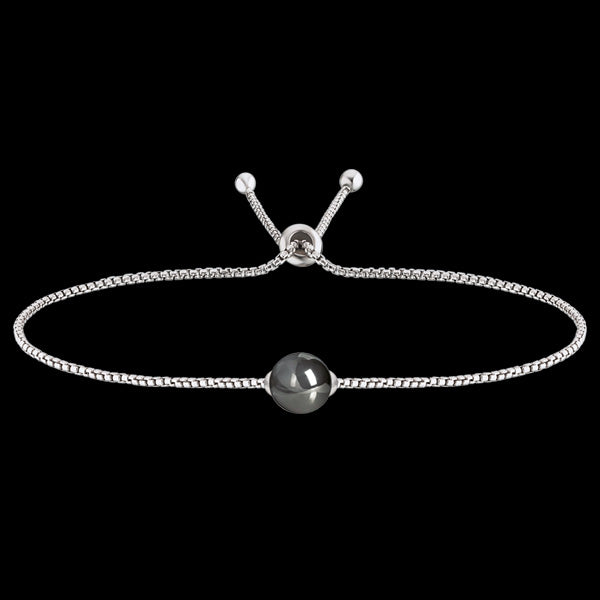 ENGELSRUFER SILVER PYRITE ADJUSTABLE BRACELET