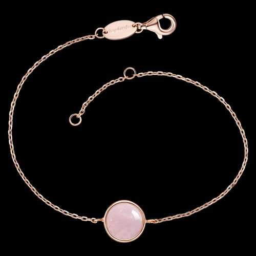 ROSE QUARTZ ROSE GOLD ADJUSTABLE BRACELET | ENGELSRUFER AUSTRALIA