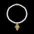 ENGELSRUFER GOLD HAND OF FATIMA MOONSTONE BRACELET