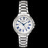 SEKONDA LADIES SILVER ROMAN NUMERAL BLUE DIAL CZ BEZEL WATCH