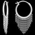 ANIA HAIE FRINGE APPEAL SILVER FRINGE FALL HOOP EARRINGS