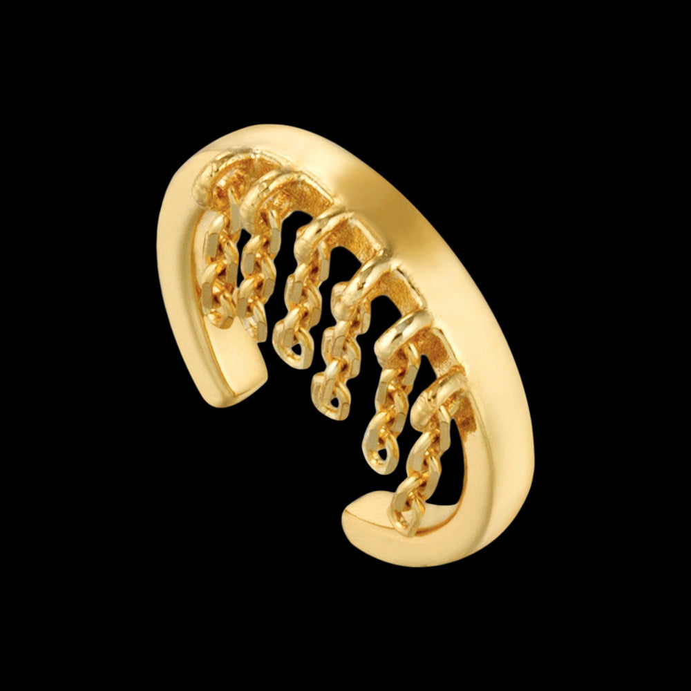 ANIA HAIE FRINGE APPEAL GOLD FRINGE FALL EAR CUFF