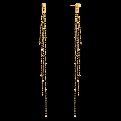 ANIA HAIE FRINGE APPEAL GOLD TASSEL DROP EAR JACKET EARRINGS