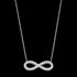 LUXXURY STERLING SILVER SMALL INFINITY PAVE CZ NECKLACE