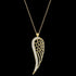 LUXXURY STERLING SILVER GOLD FILIGREE WING PAVE CZ NECKLACE
