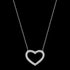 LUXXURY STERLING SILVER OPEN HEART PAVE CZ NECKLACE