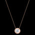 LUXXURY STERLING SILVER ROSE GOLD SOLITAIRE BEZEL CZ NECKLACE